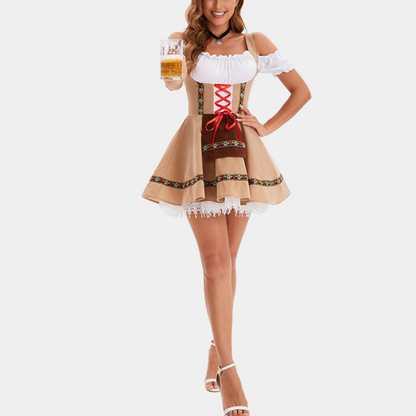 Eugenia - Zeitloses Oktoberfestkleid mit kalten Schultern für Frauen