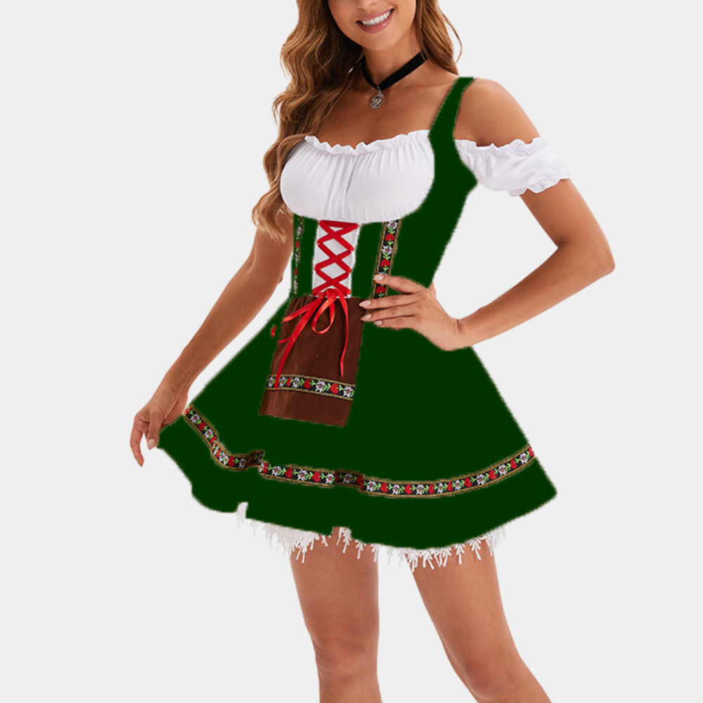 Eugenia - Zeitloses Oktoberfestkleid mit kalten Schultern für Frauen