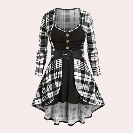 Andrada - Lässiges kariertes Kleid für Frauen