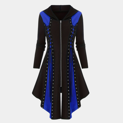 Nyssa - Trendiges Kleid mit Reißverschluss und Kapuze