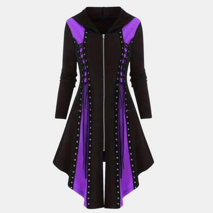 Nyssa - Trendiges Kleid mit Reißverschluss und Kapuze