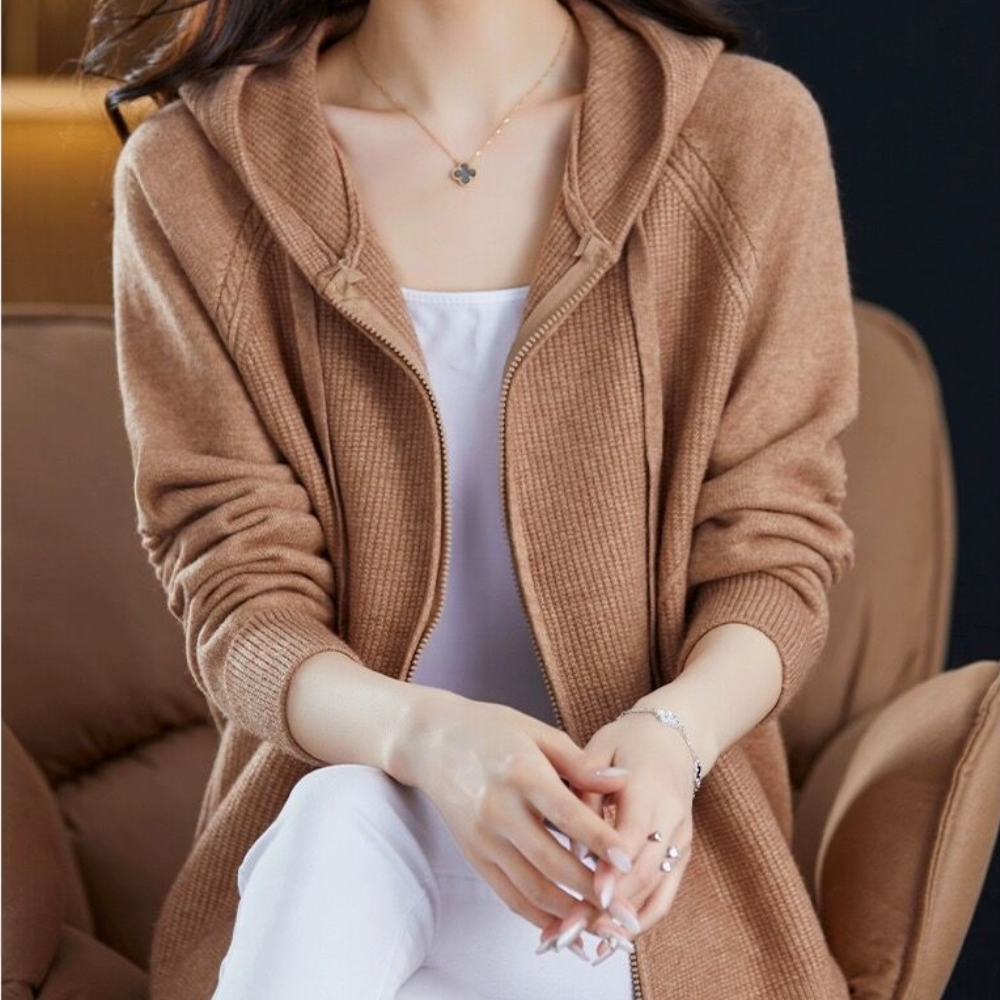 Ellis - weiche Strickjacke mit Reißverschluss