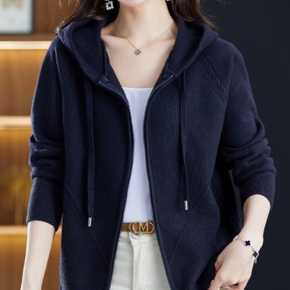 Ellis - weiche Strickjacke mit Reißverschluss