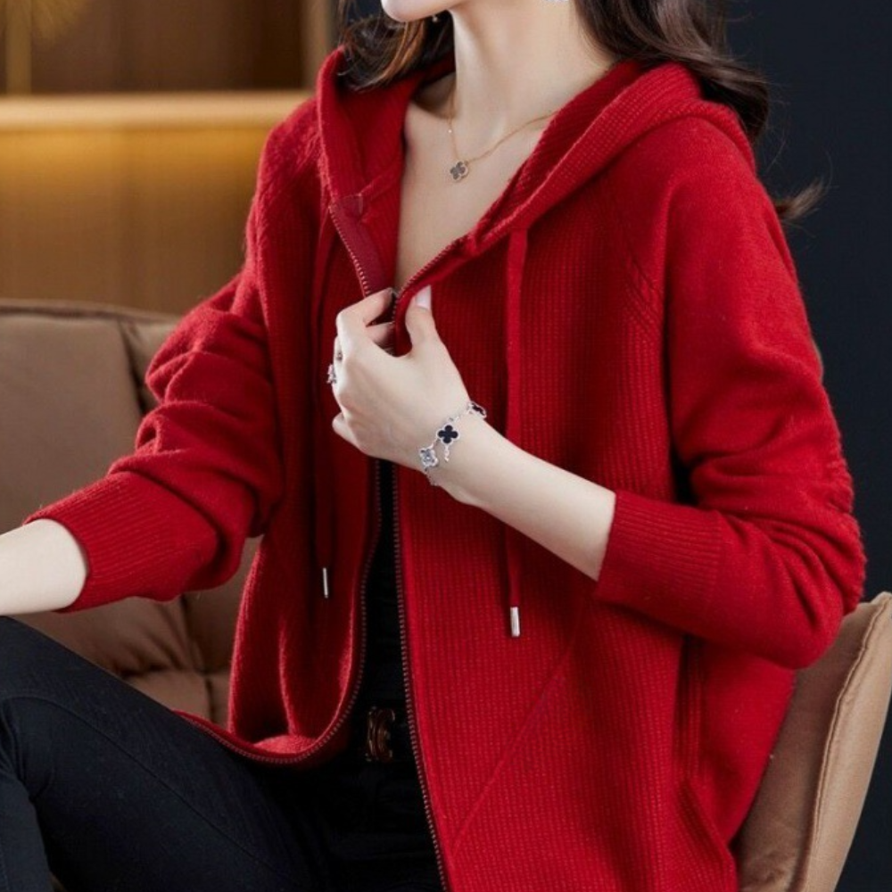 Ellis - weiche Strickjacke mit Reißverschluss