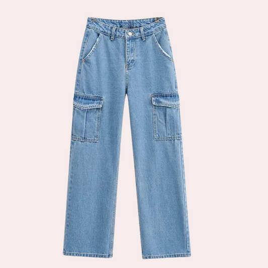 MAILANI - Stylische Denim Cargo-Hose für Frauen