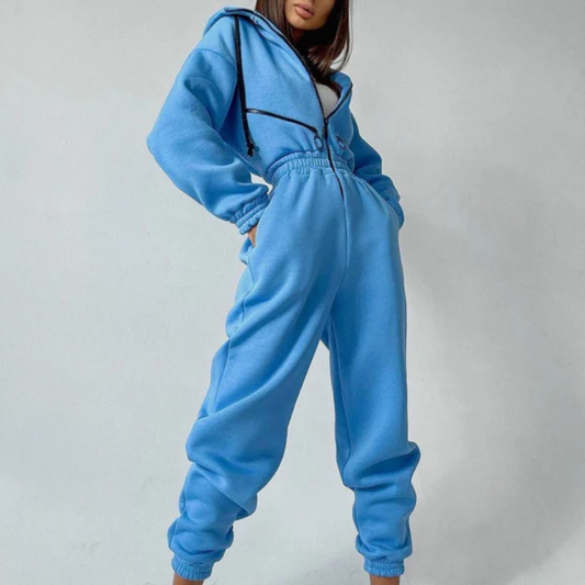 REBECCA - Warmer Jumpsuit mit Kapuze für Frauen