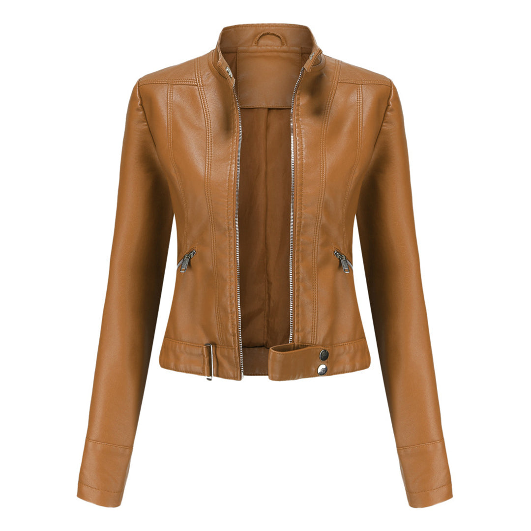 Stylische Lederjacke für Frauen mit Gürtel