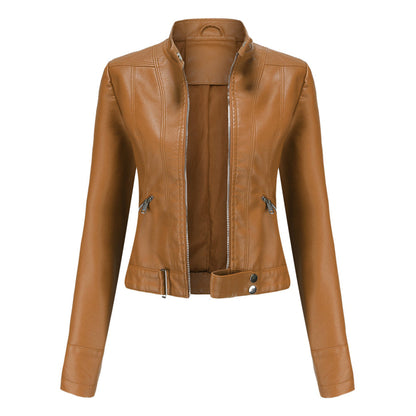 Stylische Lederjacke für Frauen mit Gürtel