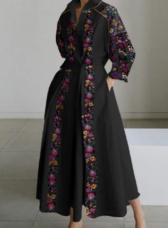 Abish - Vintage-Baumwoll-Leinen-Kleider