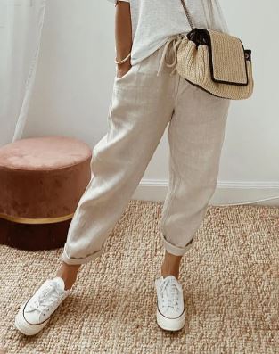 Elegante Baumwollhose