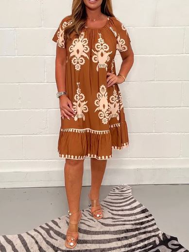 Mirellam - Kleid mit geometrischem Muster