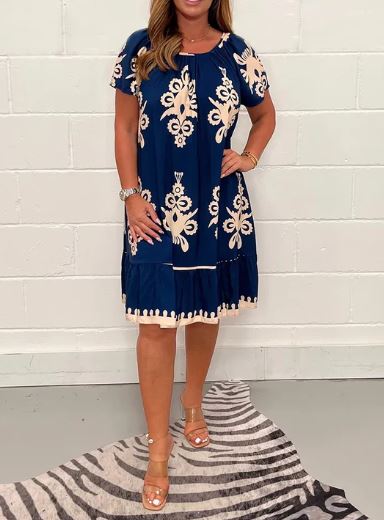 Mirellam - Kleid mit geometrischem Muster