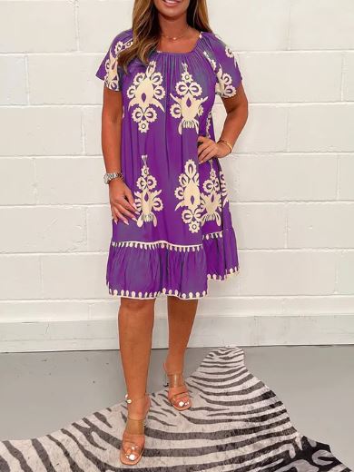 Mirellam - Kleid mit geometrischem Muster