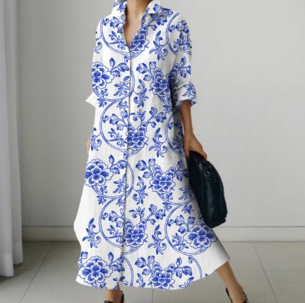 Mallory - Bedrucktes Kleid für Frauen