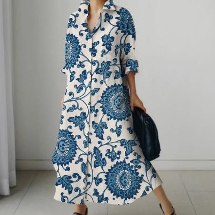 Madeline - Bedrucktes Kleid für Frauen