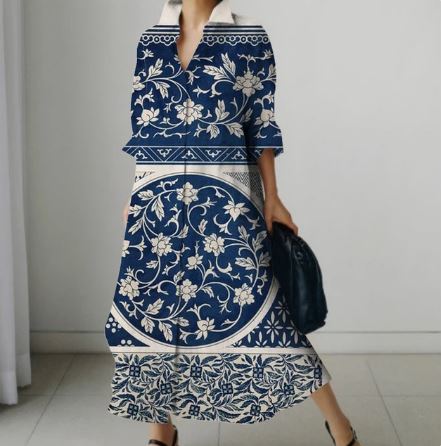 Mabel - Bedrucktes Kleid für Frauen