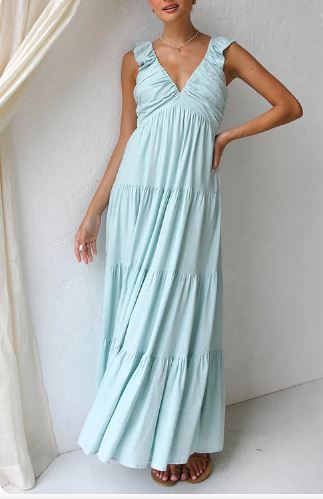 Rebecca - Maxikleid mit Rüschen