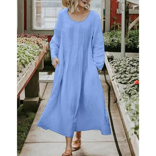 Carmilla Comfort - Taillenkleid aus Baumwolle und Leinen