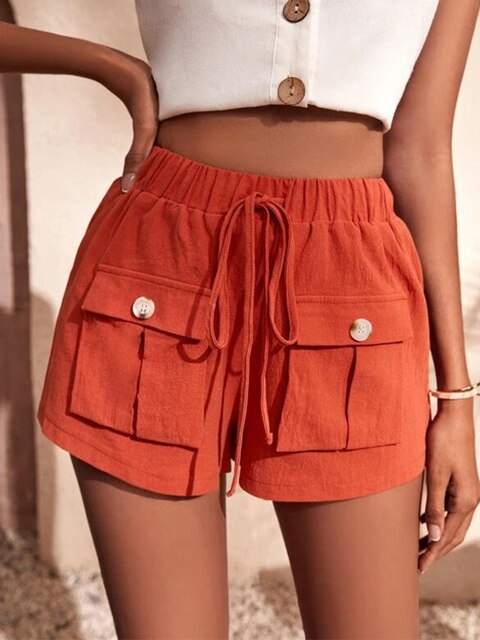 ALISHA - Lässige Cargoshorts mit elastischem Bund
