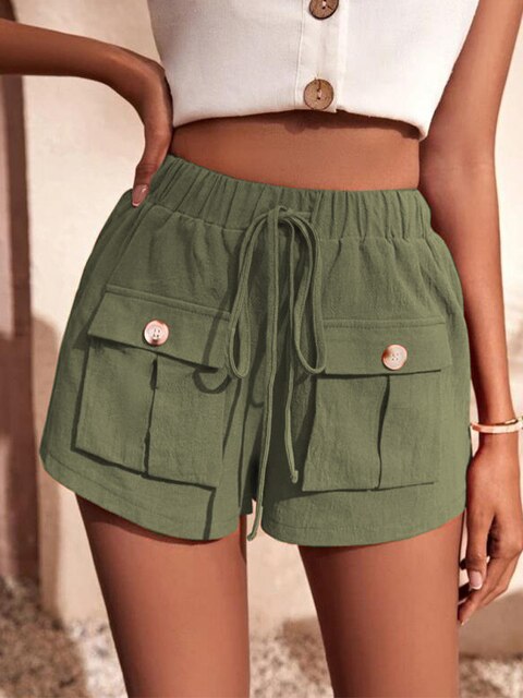 ALISHA - Lässige Cargoshorts mit elastischem Bund