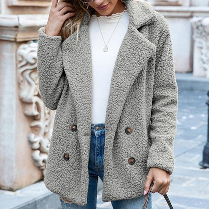 Elegante Kunstfelljacke