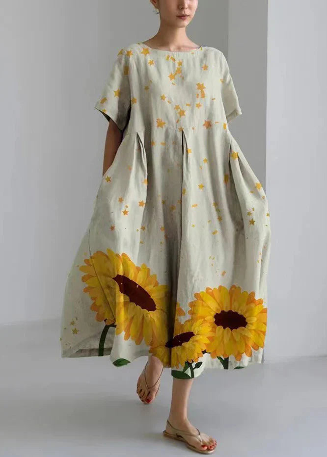 Amelia - Midikleid mit floralem Muster
