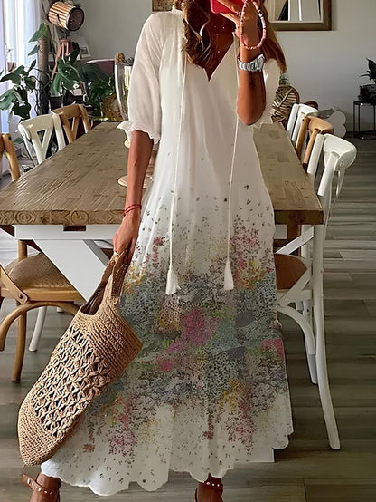 Cecille - Langärmeliges Kleid mit Rüschen für Frauen