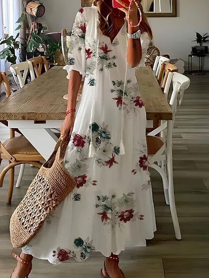Cecille - Langärmeliges Kleid mit Rüschen für Frauen