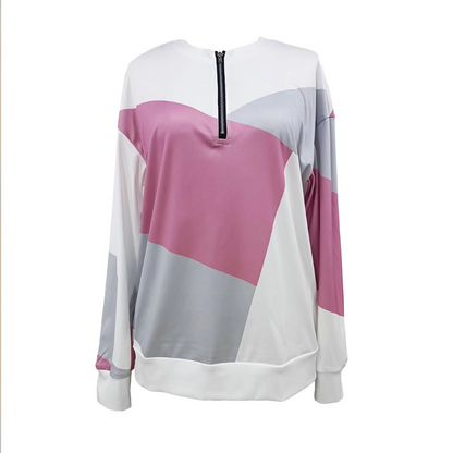 Celeste - Elegantes bedrucktes Langarmshirt