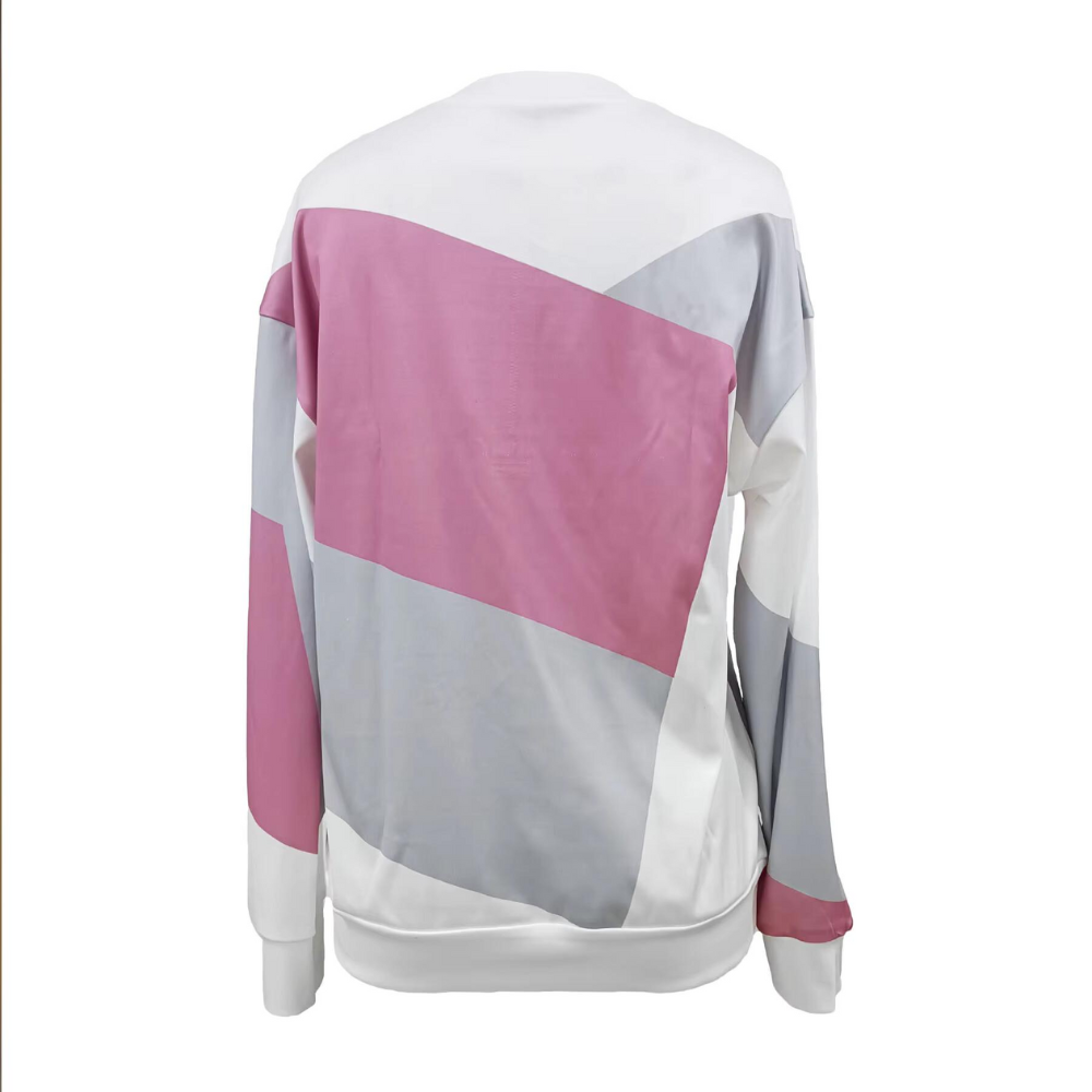 Celeste - Elegantes bedrucktes Langarmshirt