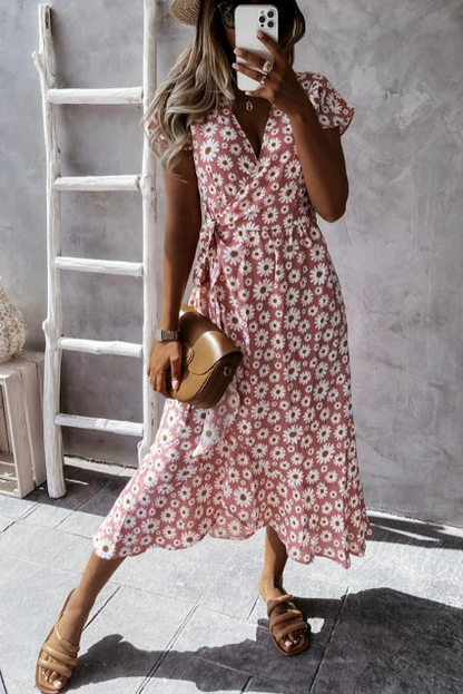 Chanelle - Midikleid mit Gänseblümchenmuster