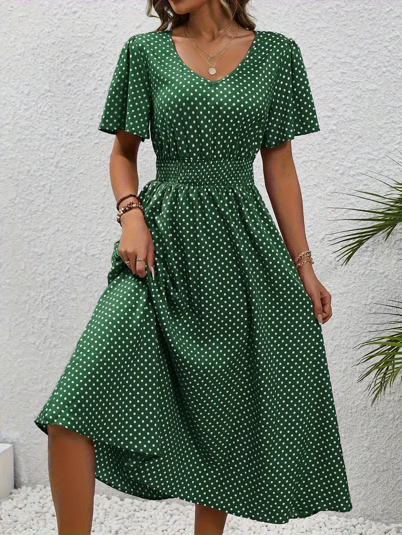 Chastienne - Bedrucktes kurzärmeliges Freizeitkleid