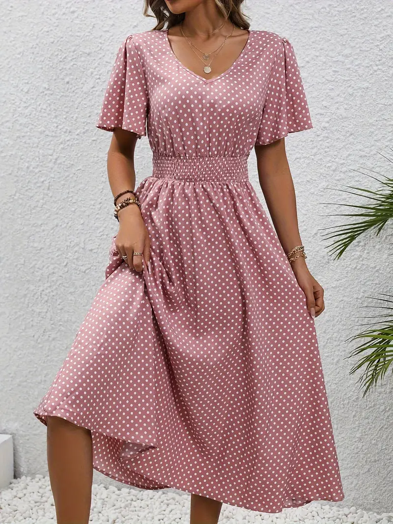Chastienne - Bedrucktes kurzärmeliges Freizeitkleid