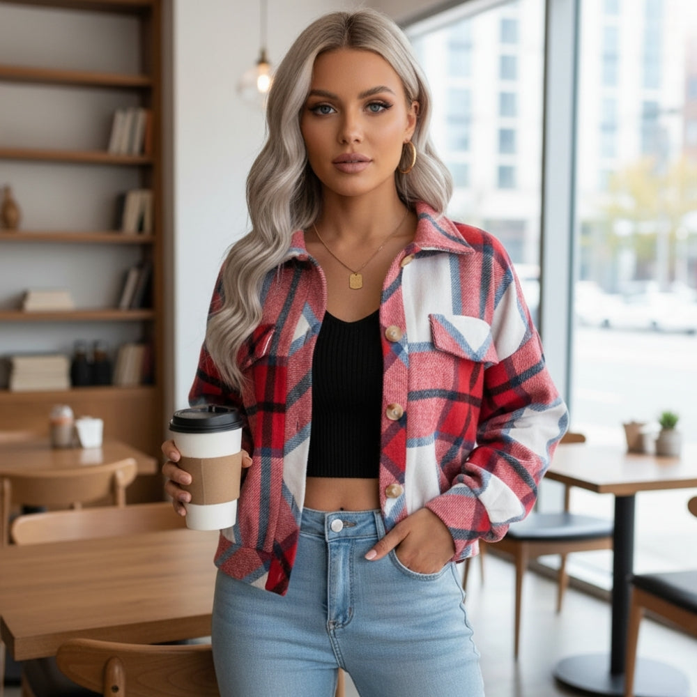 Cheryl | Schicke und bequeme karierte Sommerjacke für Damen
