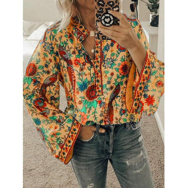 Vinera Bluse | Boho Bluse mit Fledermausärmeln
