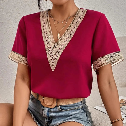 Damen-T-Shirt - IRIS Elegant - Polyester - Erhältlich in Weiß, Grün, Schwarz, Claret, Hellgelb, Hellblau und Orange - Geeignet für jede Jahreszeit