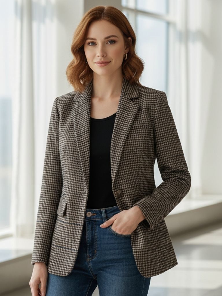 Clotilde | Schicke und bequeme karierte Blazerjacke für Damen