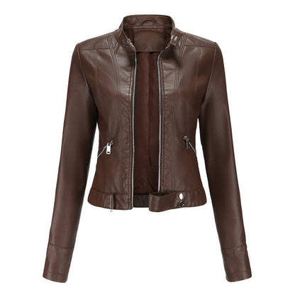 Stylische Lederjacke für Frauen mit Gürtel