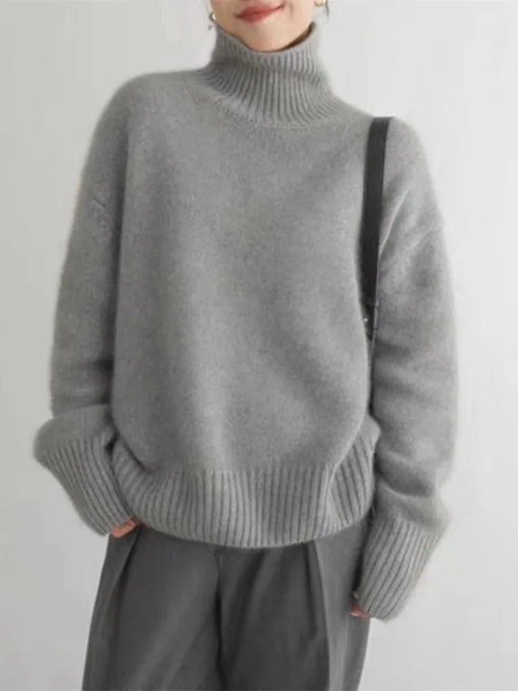 Elvira™ - Bequemer, gestrickter und weicher Rollkragenpullover