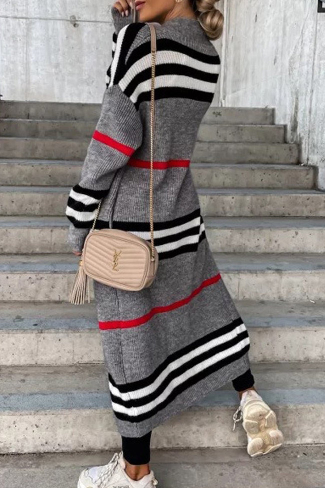 Wilma | Elegante lange Strickjacke mit offener Front