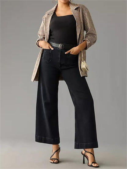 Stretch-Hose-mit-hochgezogener-Taille