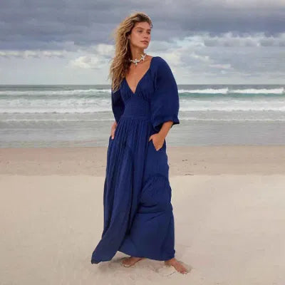 Maxine - Kleid mit spitzem Ausschnitt