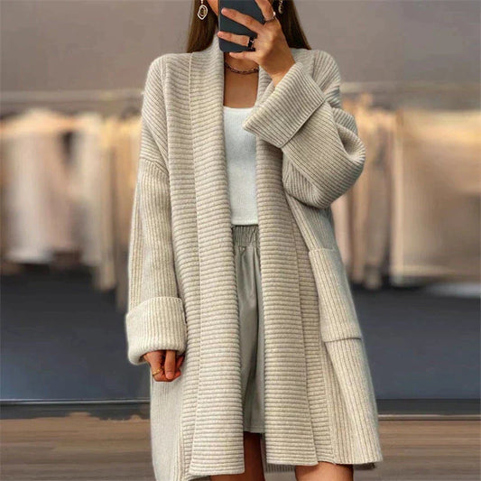 Lange Strickjacke für Damen
