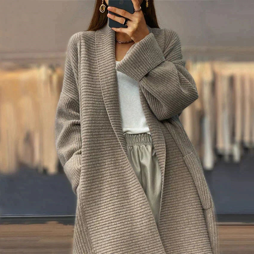 Lange Strickjacke für Damen