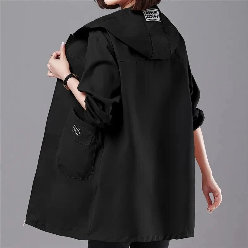 Kimberly | Lange Frühjahrskapuzenjacke
