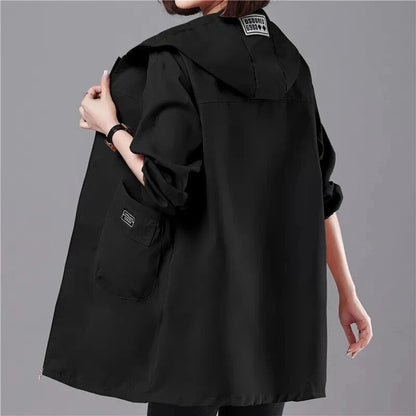 Kimberly | Lange Frühjahrskapuzenjacke