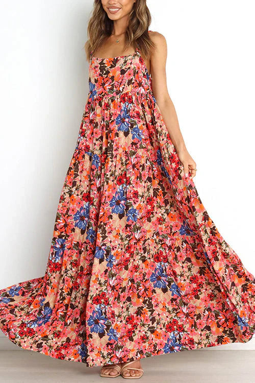 Blumiges Maxikleid