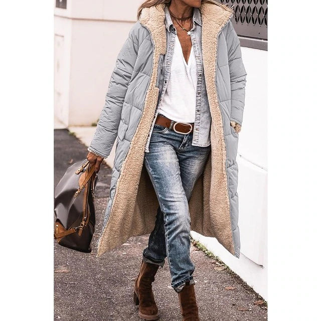 Yesha - Kuschelige lange Jacke für Frauen