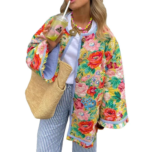 Reece - Leichte Sommerjacke mit Blumendruck