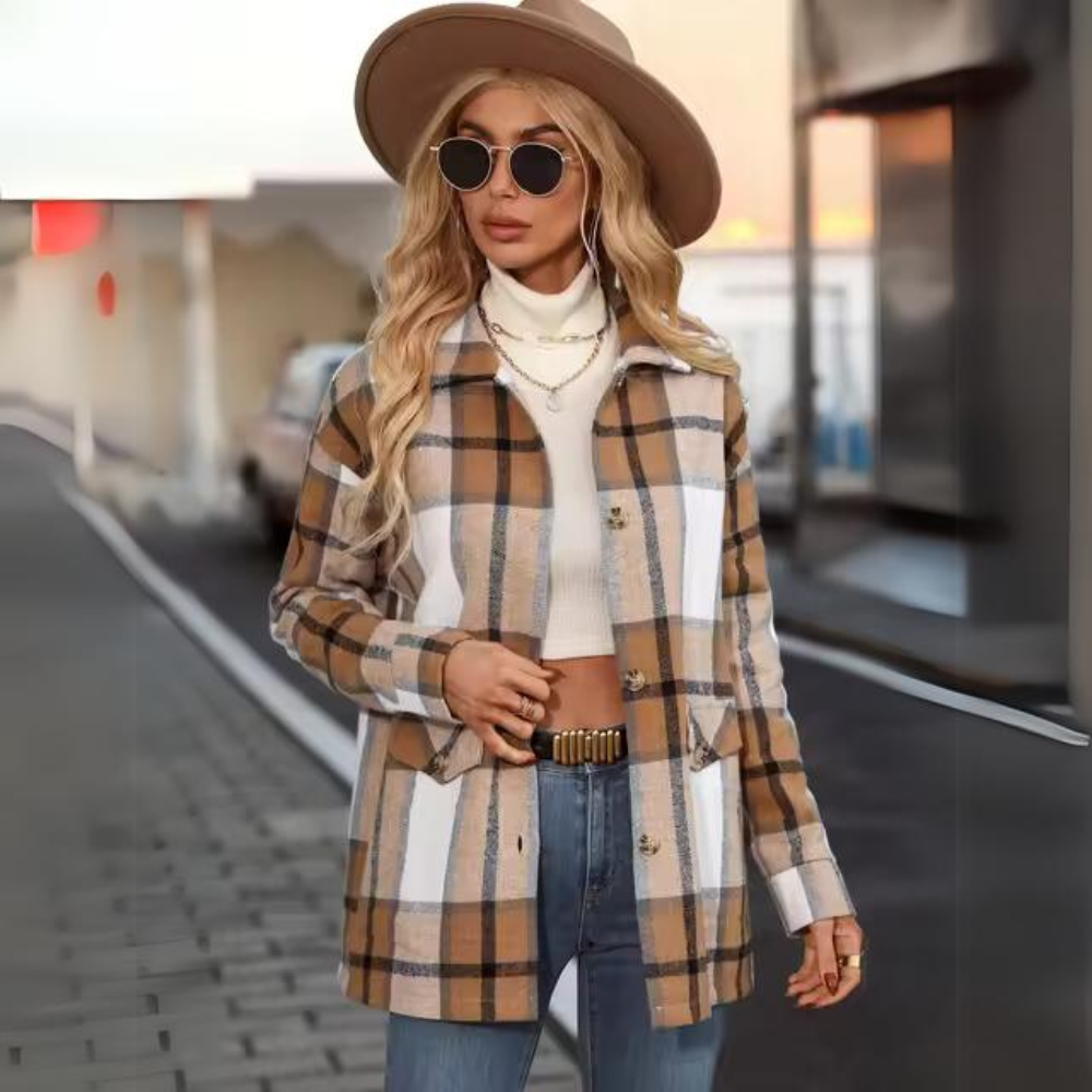 Dascha - Elegante karierte Jacke